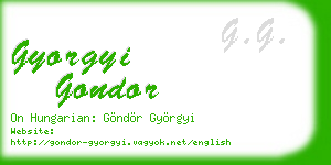 gyorgyi gondor business card
